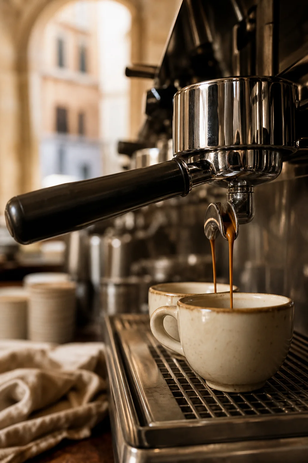 Caffè preparato al banco da Bar Farnese